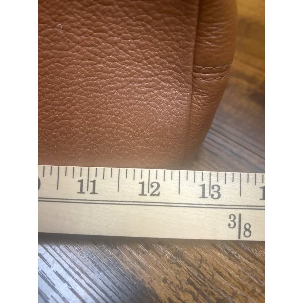 Kate Spade New York Leila Brown Leather Shoulder Bag With Gold Accents